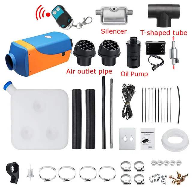 12V 3KW Air Diesels Heater Parking Air Heater With Remote LCD Digital Display With Remote Control for Boat Motorhome Trailer