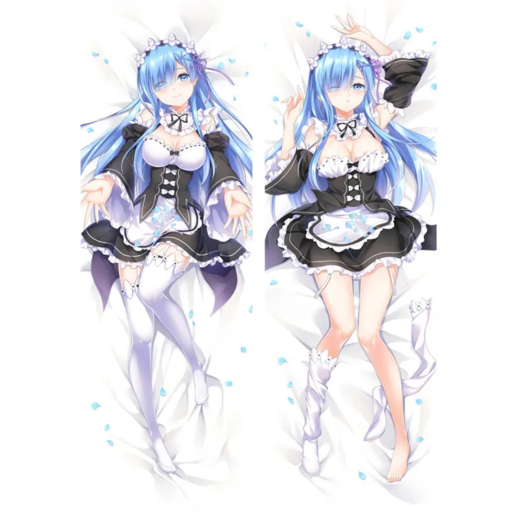 Re: Zero Начальная жизнь в другом мире Emilia rem ram Аниме dakimakura обнимающий чехол для подушки re zero