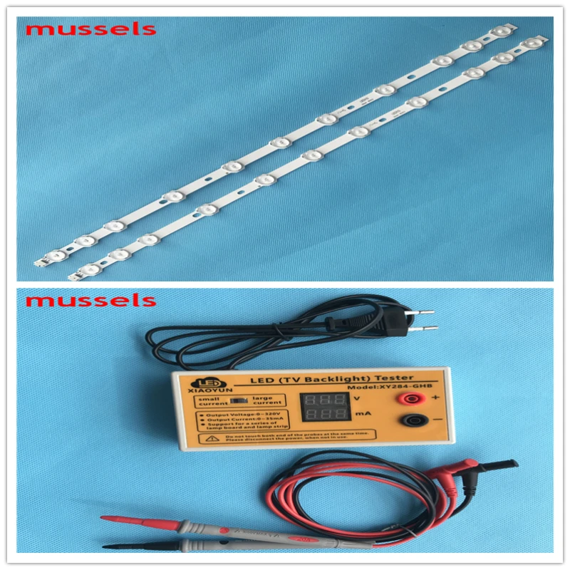 

LED backlight strip For LG Sharp 32" inch TV 11lamp 32D1334DB LC32LD145K VES315WNDL-01 VESTEL 32LD5000H 2pcs and LED tester 1pcs