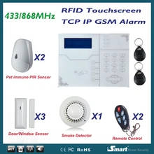Дома alarma Maison сенсорный экран клавиатуры rfid магнитная tcp/ip сети GSM
