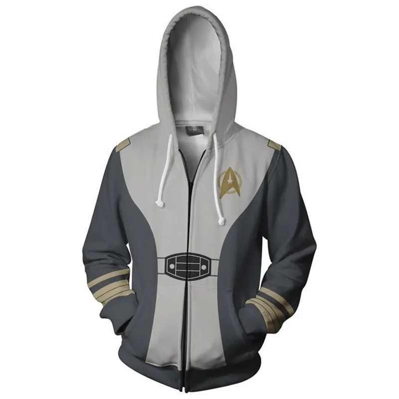 

Fans Made 3d Printed Hoodies STAR TREK Sweatshirt Hooded Sweatshirts Halloween Cosplay Men Hoodie