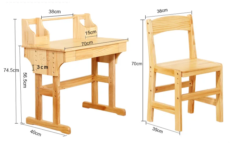Высококачественный деревянный стол для детей детский стол подъемная школьная парта и стул и Настольный набор