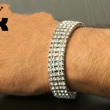 Роскошный 4 ряда браслет с маской Фараона Мода мужские ювелирные изделия серебро и золото Византийский браслет цепочка хип хоп Яркие Браслеты