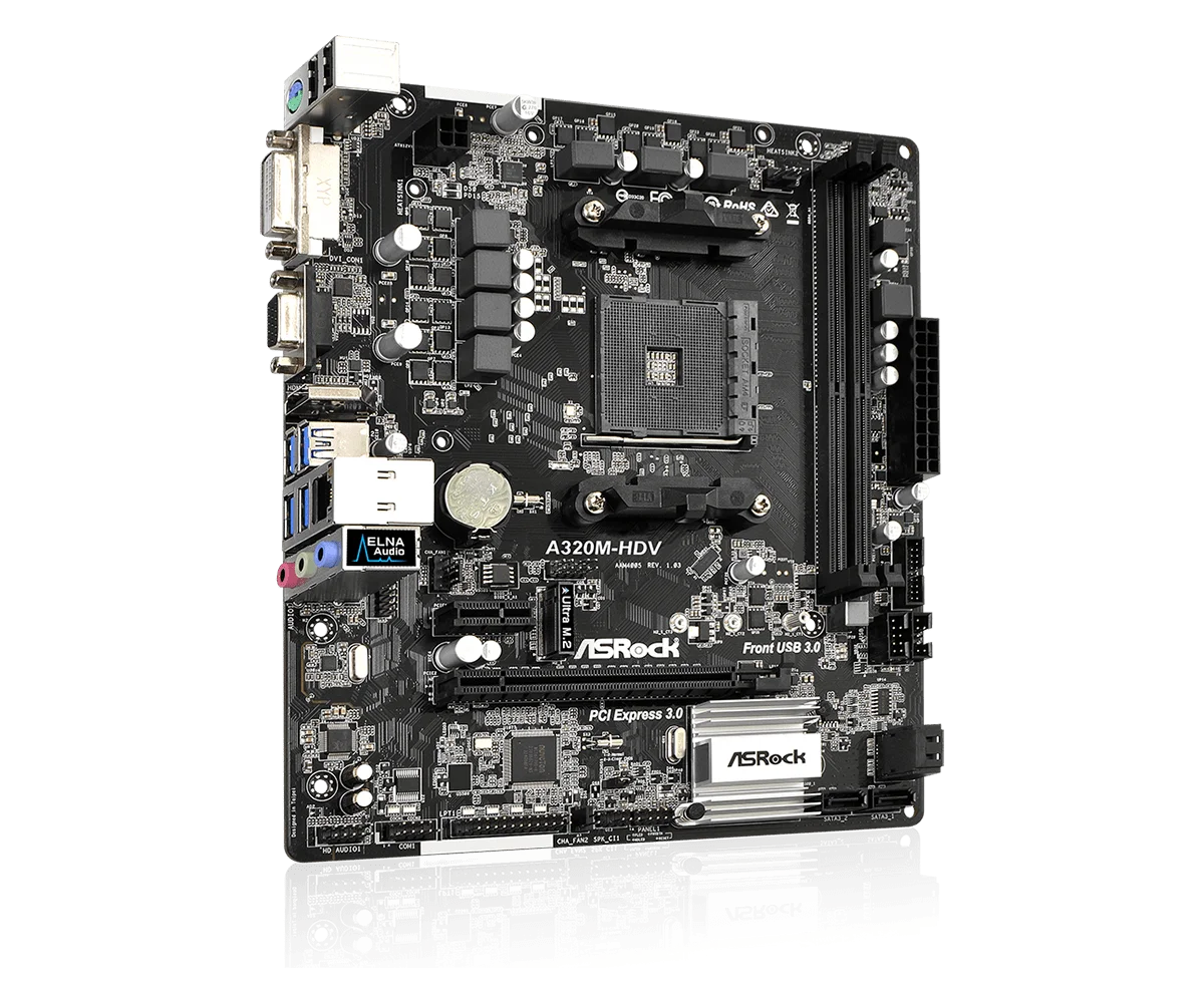 Blog  Full new ASROCK AMD A320 Chipset AM4 Interface A320M-HDV Desktop PC Motherboard Micro-ATX