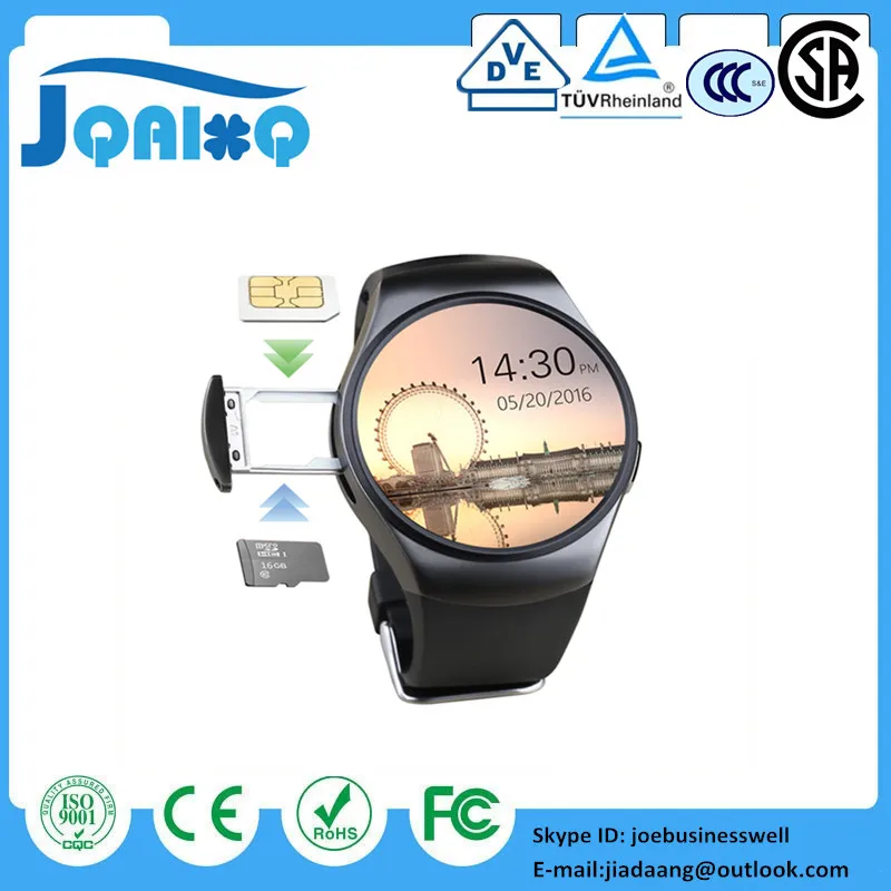 

KW18 Smart Watch SIM Card Gift 16g TF Card Bluetooth Reloj Inteligente Round Heart Rate Monitor Smartwatch For Iphone Android
