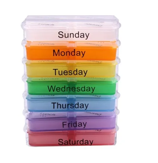 New 2015 A set of Tablet Pill Boxes Holder Weekly Medicine Storage Container | Красота и здоровье