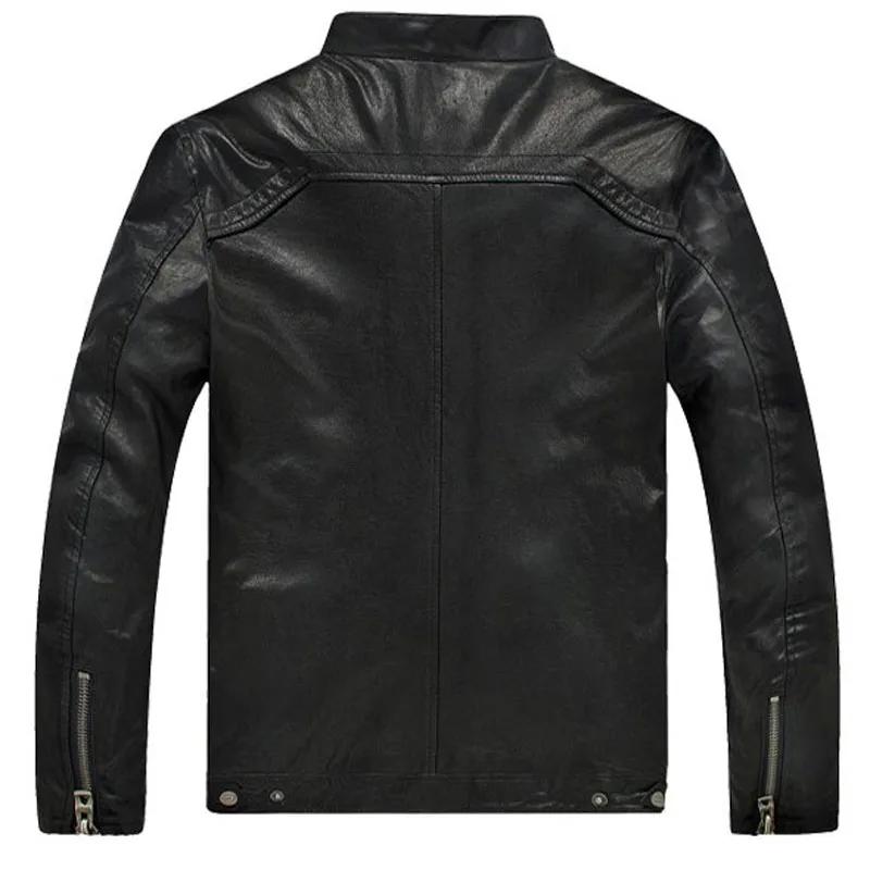 Кожаная мужская куртка из натуральной овчины/замши, модная брендовая дизайнерская Повседневная облегающая Байкерская Мотоциклетная Куртка Jaqueta