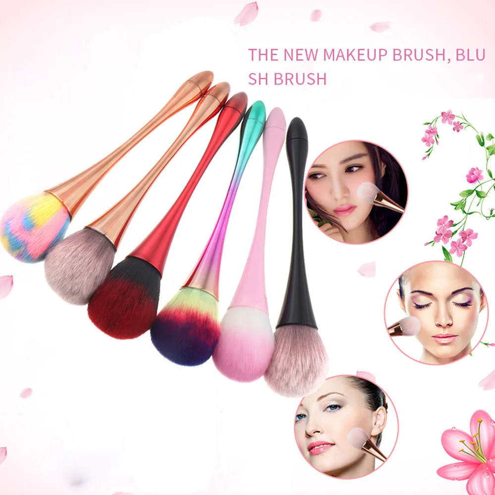 Make Up Large Soft Beauty Foundation Cosmetic Powder Big Blush Flame Brush Tool Pincel Maquiagem | Красота и здоровье