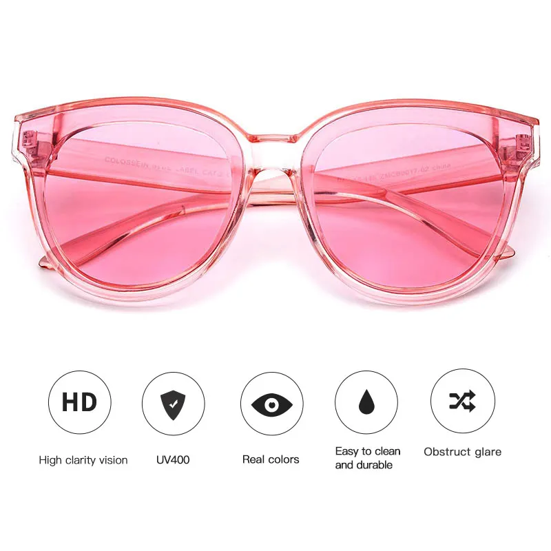 COLOSSEIN кошачий глаз роскошные солнцезащитные очки для Женщин брендовые дизайнерские ретро женские солнцезащитные очки для мужчин UV400