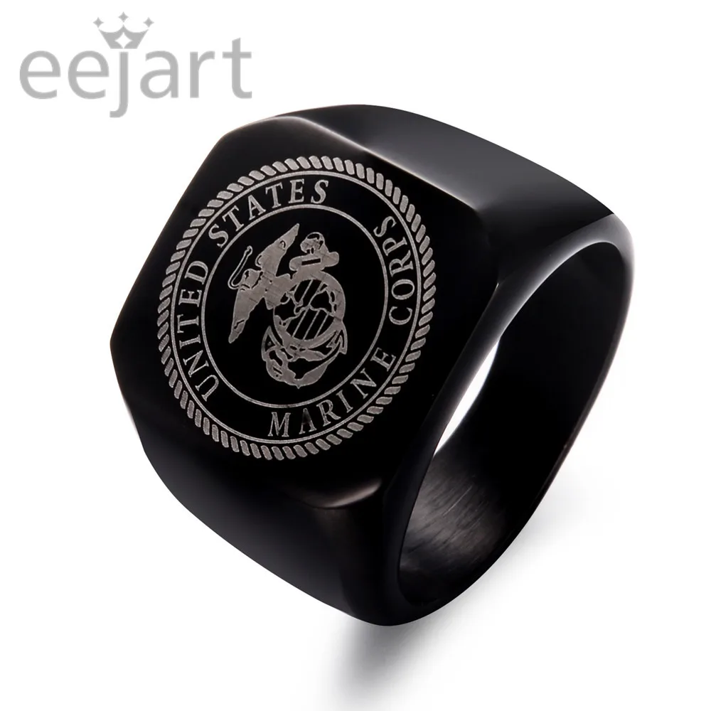 

US Marine Corps Insignia Ring Military Gift Veteran Ring for man
