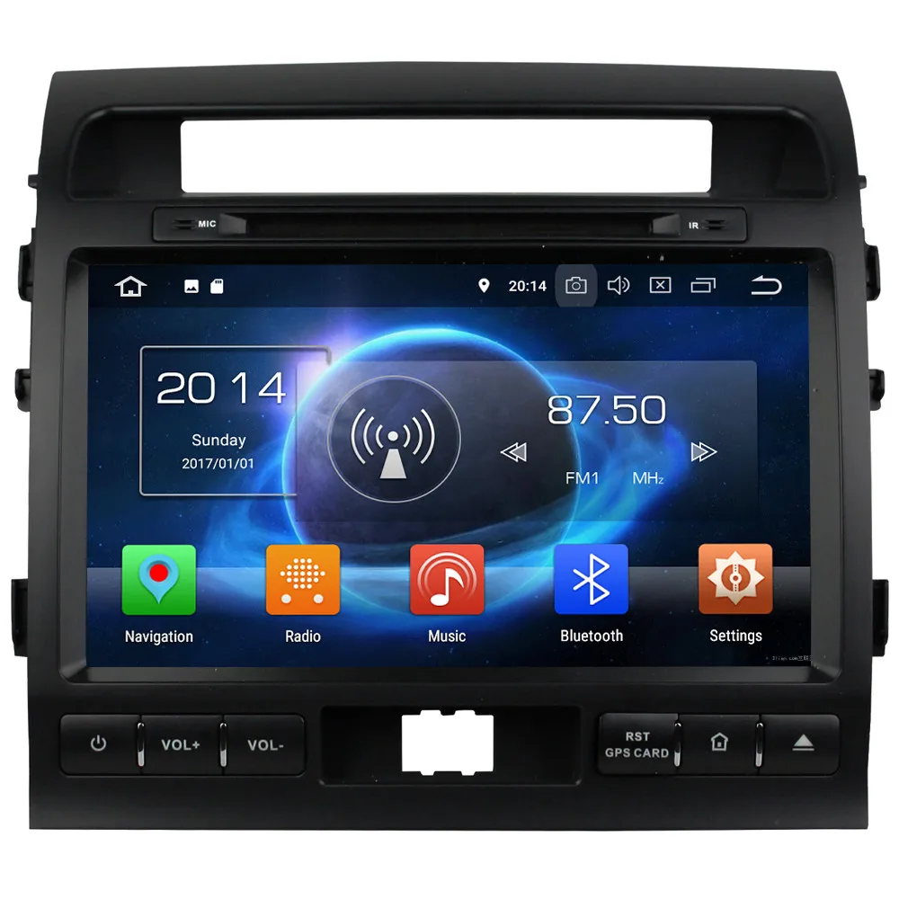 Excellent KLYDE 9" 4G Octa Core Android 8 7.1 4GB+32GB Car DVD Player GPS For Toyota Land Cruiser LC200 2007-2010 2011 2012 2013 2014 2015 0