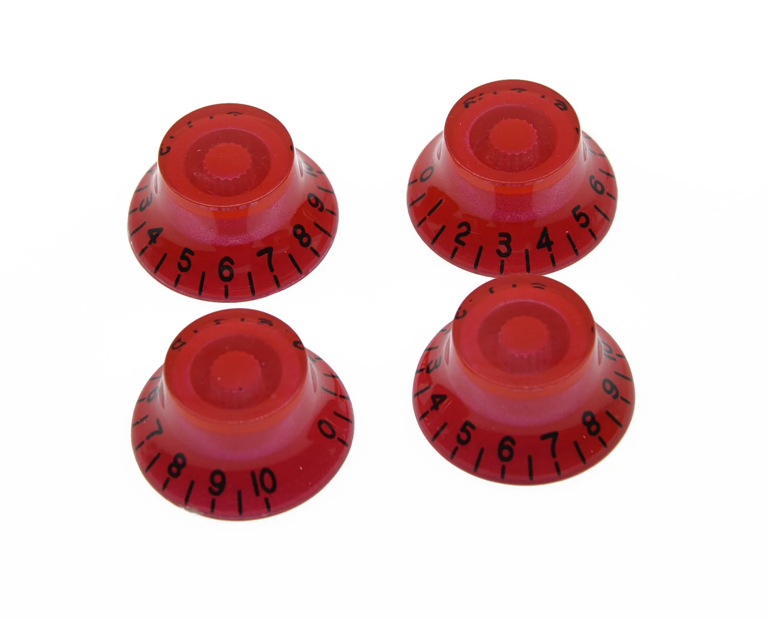 4x Red LP Guitar Speed Knobs Top Hat Bell Knobs Fits LP Guitarin