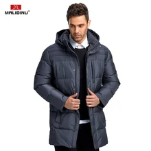 MALIDINU Пуховики Мужские Куртка Зимняя Мужская 70% Белая Утка Пух Зима Толстый Длинный Пуховик Бренд Пуховое Пальто Европейский Размер Зимнее Пальто-30C