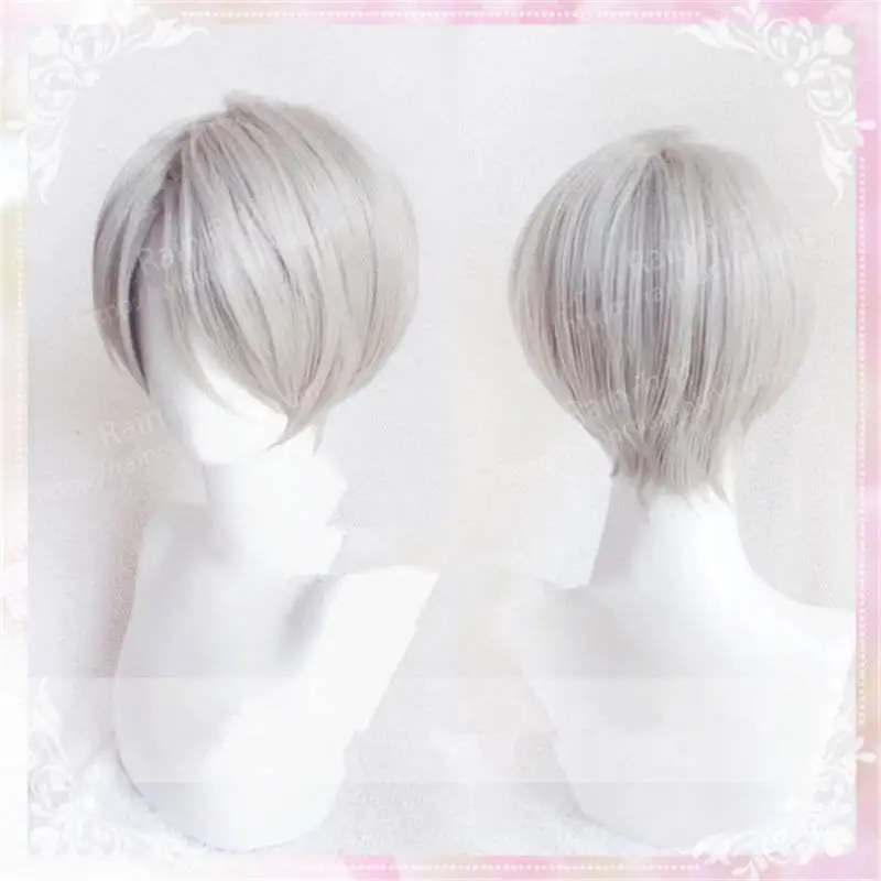 Cosplay&ware Yuri On Ice Nikiforov Wig Victor Cosplay Wigs Heat Resistant Synthetic Hair & Cap -Zentai shop online