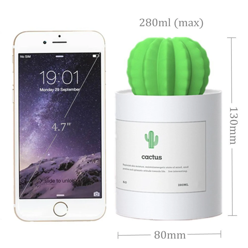 

Mini Portable Cool Mist Humidifier with Timed auto shutdown for Office Home,280ml White + green