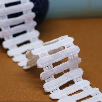 

30Yards White Milk Silk Staircase Embroidered Lace Trim Ribbon Handmade DIY Fabrics Sewing Supplies Craft For Costume Decoration
