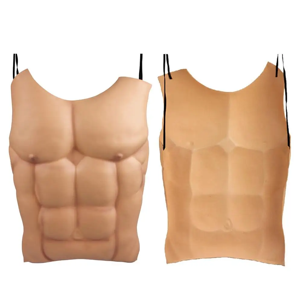 

Halloween Funny Decoration Fake Muscle Men Belly Chest Skin Eva Foam Fake Stomac For Masquerade Party Dress Decoration