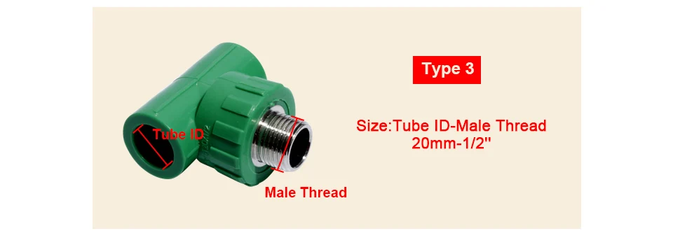 PPR фитинг для водопроводной трубы наружная резьба водопроводные шланги совместное 20/25 мм 1/2 ''3/4'' водопроводные шланги Место Разъем
