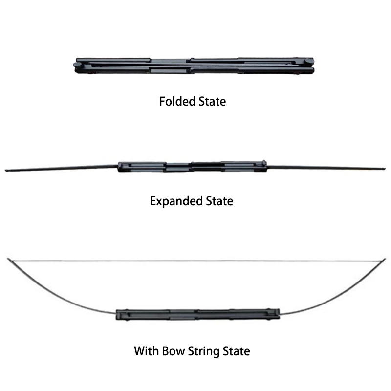 

Portable 40-60 lbs Archery Folding Fishing Hunting Bow for Outdoor Shooting Practice Games Straight Bow