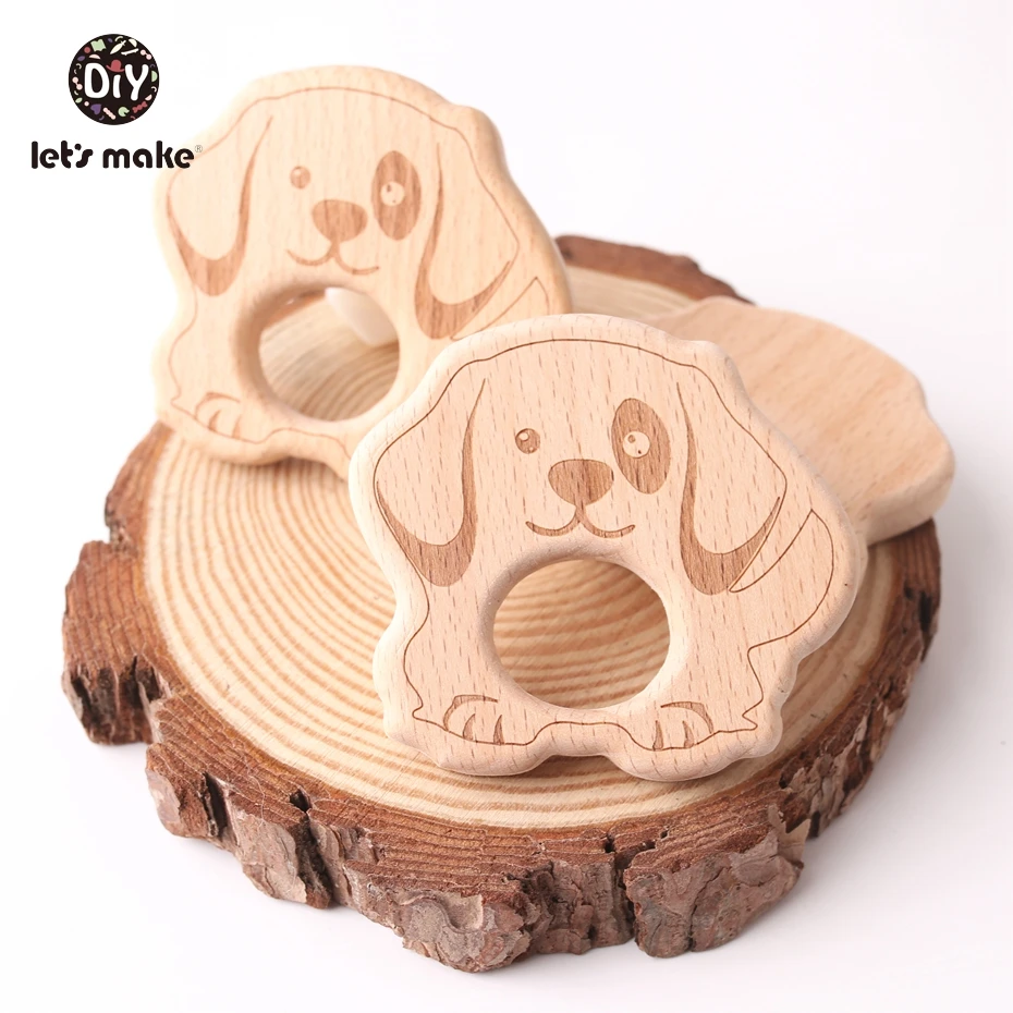 Давайте сделаем деревянный набор Совы 10 шт. BPA бесплатно Деревянный Прорезыватель для зубов деревянный кулон для Животных Подарки для кормления DIY Набор для кроватки игрушка для кормления ребенка прорезыватель для зубов