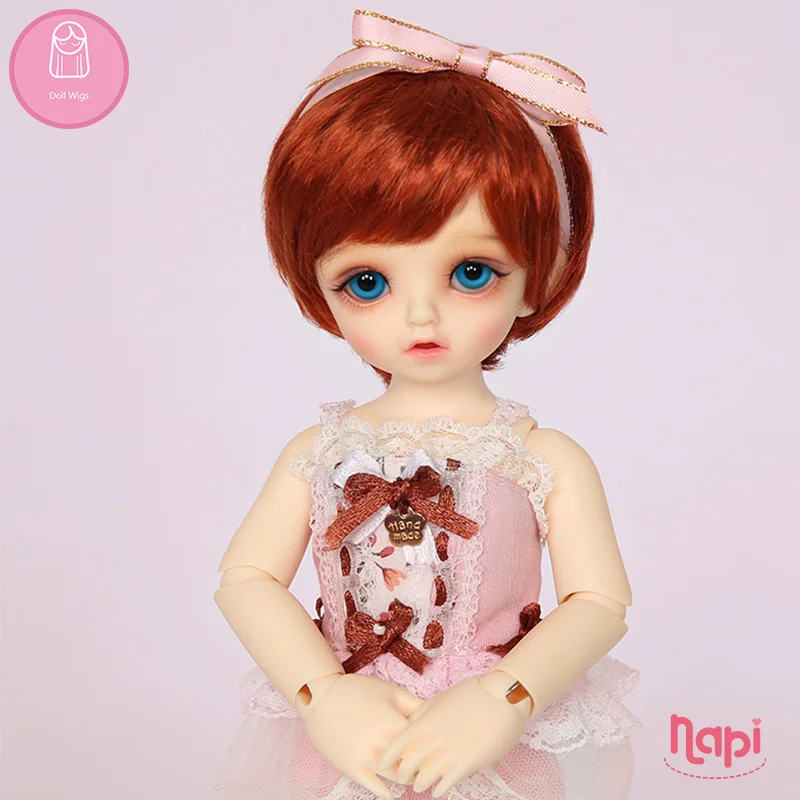 Парик для куклы bjd 1/6 короткий прямой 6,6 дюймов NAPI Karou shinee прекрасный температура натуральный парик Детские волосы bjd кукла L6-07#704 цвет