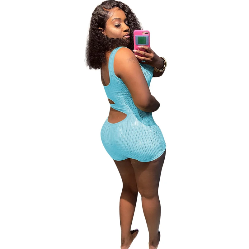 Adogirl الجوف خارج الماس خزان بذلة أزياء المرأة مثير الصيف السراويل رومبير جودة عالية Playsuits نادي حزب داخلية Adogirl الجوف خارج الماس خزان بذلة أزياء المرأة مثير الصيف السراويل رومبير جودة عالية Playsuits نادي حزب داخلية