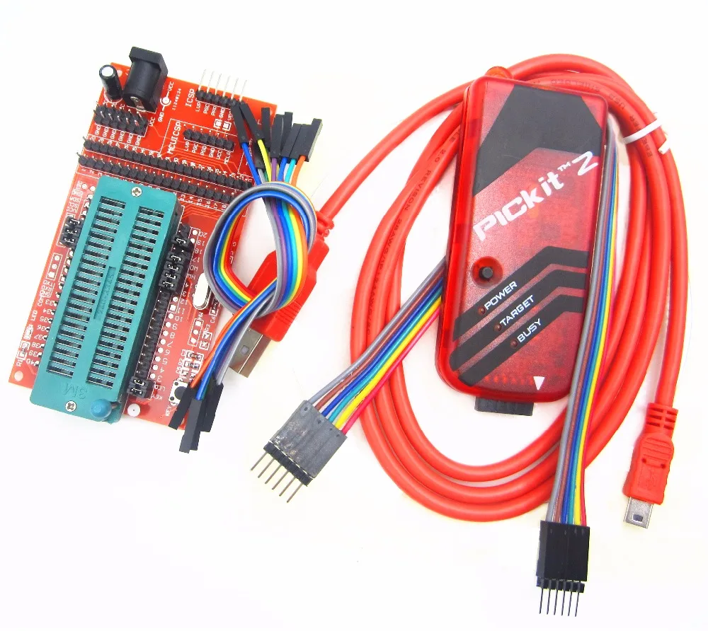 

pickit2 Programming / emulator + PIC microcontroller / minimum system board / development board / universal programmer seat