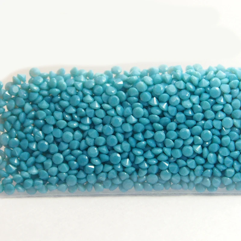 

Nano Turquoise Stone Crystal Gemstone Wax Setting Heat Resistant Turquoise Stone For Ring
