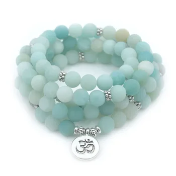 Bracelet Mala Vert Eau Givré OM