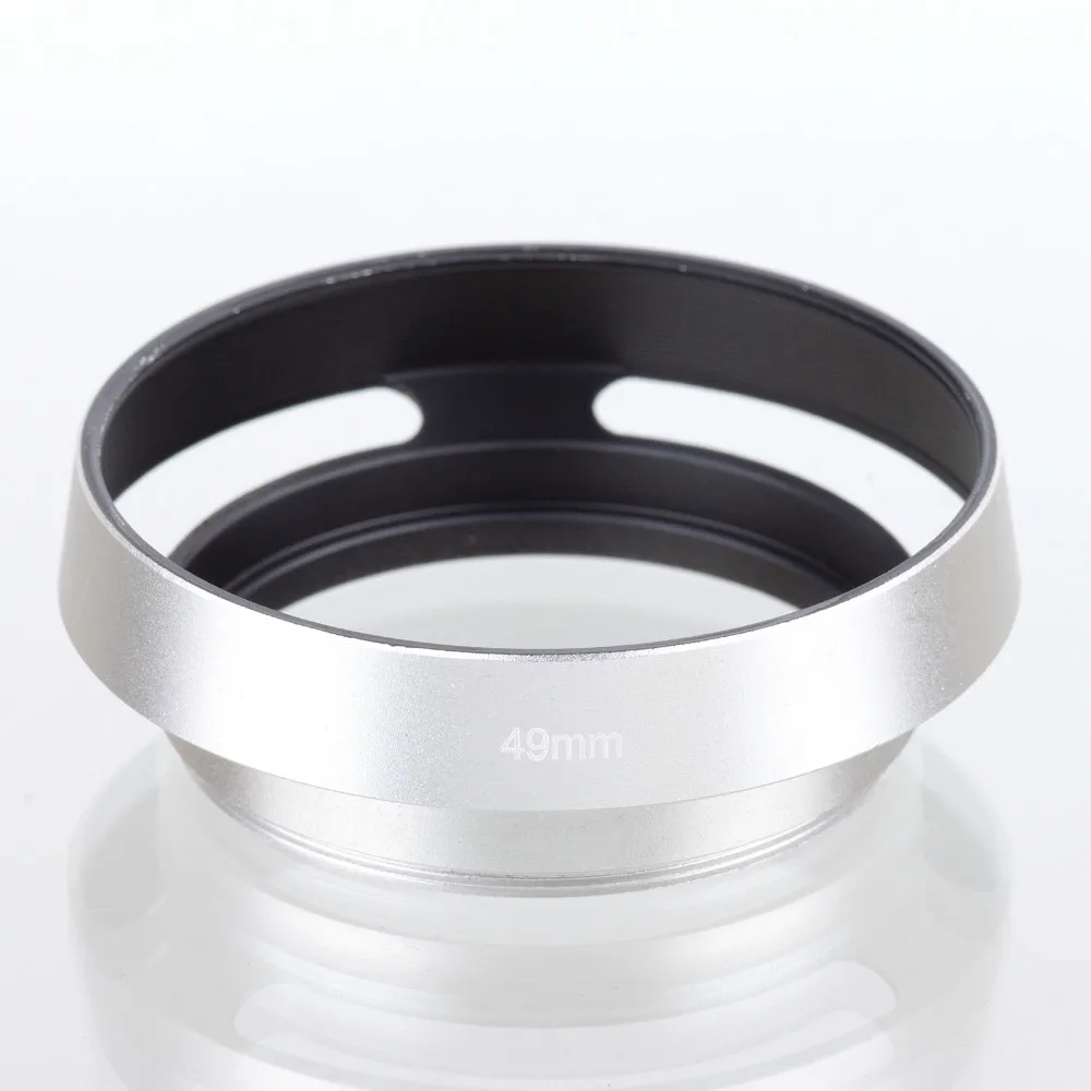 49mm Vented Curved Metal lens Hood for Leica Leitz Panasonic Pentax