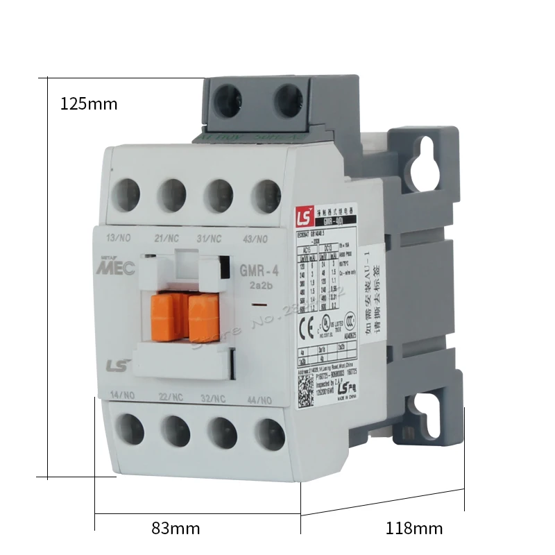 

AC Contactor relay 2NO2NC 3NO1NC 4NO coil voltage AC24V AC110V AC 36V AC380V AC220V GMR-4 relay