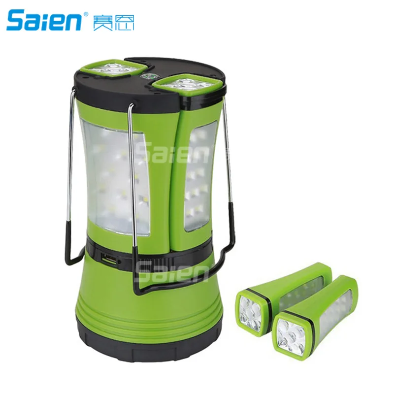 

LED Camping Lantern Rechargeable, 600LM, Detachable Flashlight, Perfect Lantern Flashlight for Fishing and More, USB Cable