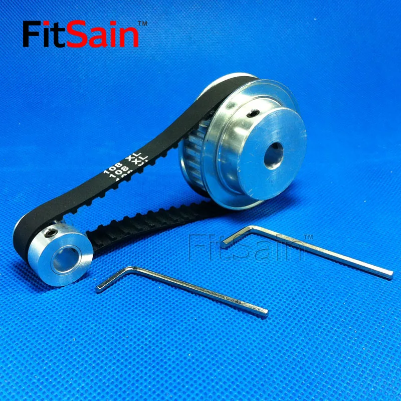 FitSain-XL 10 T: 30T зубчатый шкив из алюминиевого сплава 1: 3 Передаточное отношение привод синхронный колесо отверстие центра 5 мм 6 мм 8 мм 10 мм 12 мм