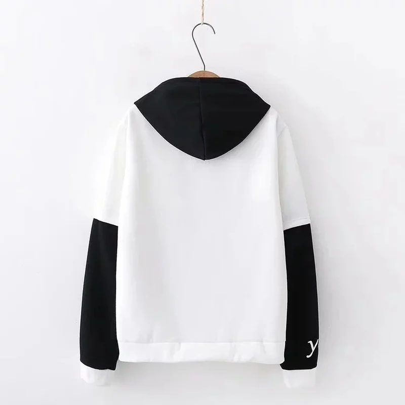 Harajuku Kawaii Women Hoodie Autumn Lolita Anime Letter Graphic Sweatshirts Pullover Korean Cute Mo