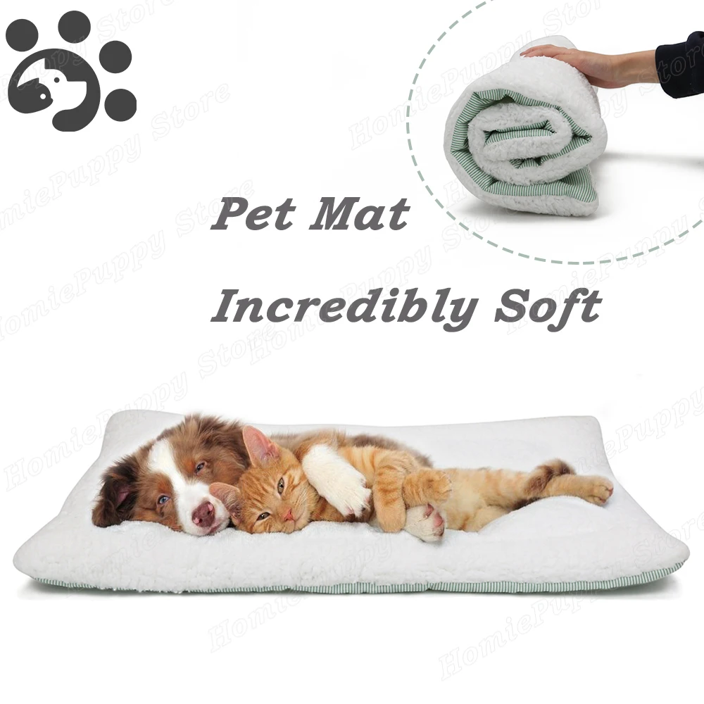 Soft Plush Dog Bed Blanket Winter Thicken Warm Cat Dog Puppy Sleeping Cover Towel Cushion for Small Medium Large Dogs (1)