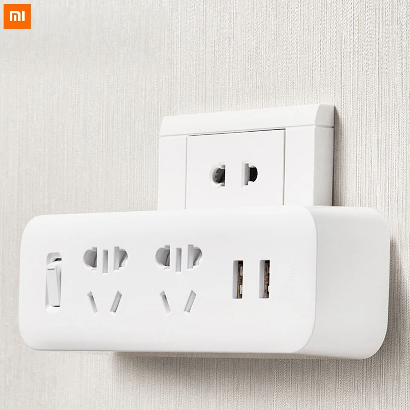 

New Coming Xiaomi Mijia Two Converters Power Strip Overload Protection 5V 2.1A USB Charging With 2 GB Jack