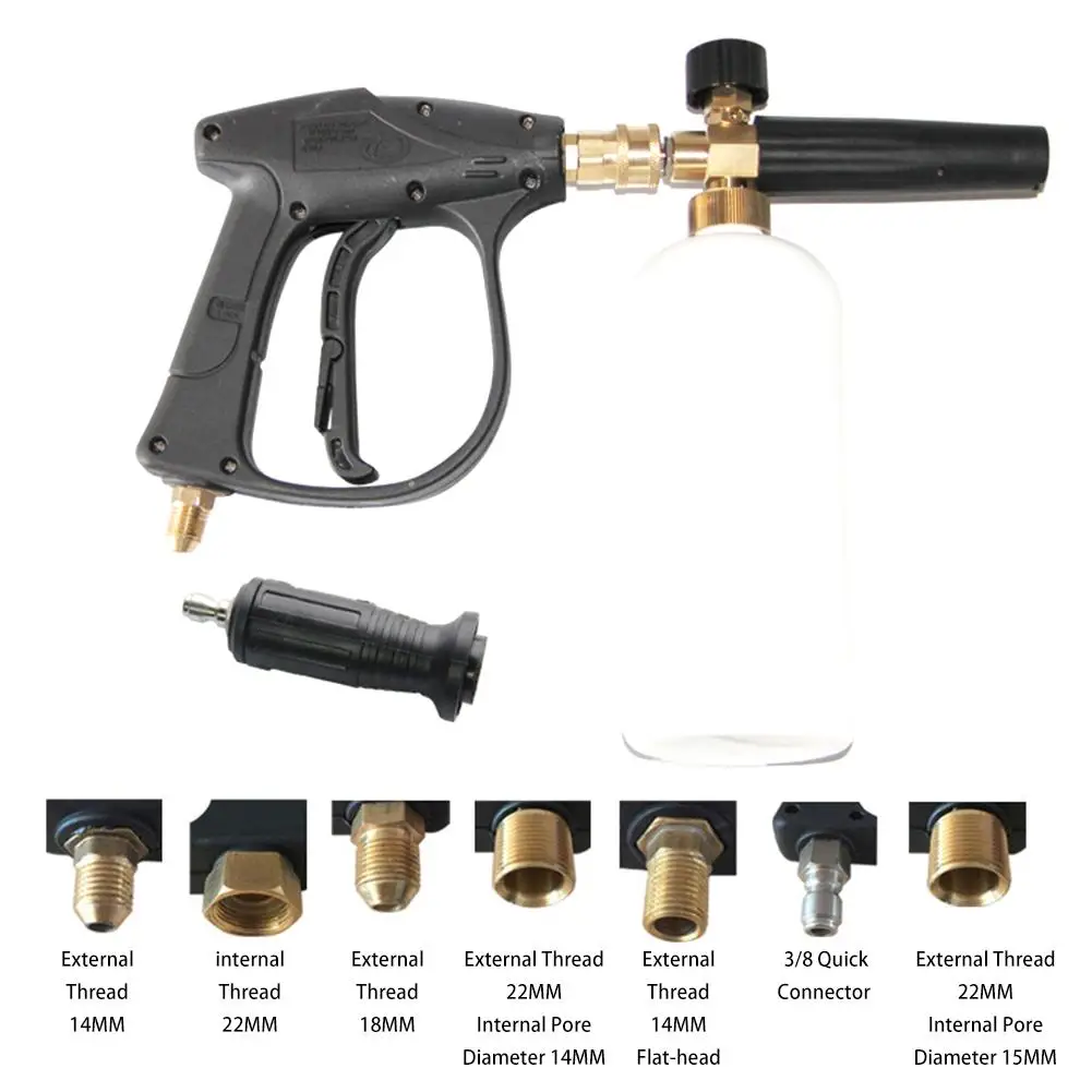 

Multi-function Car Wash High Pressure Nozzle High Pressure Car Wash Nozzle Foam Pot Adjustable Type Live Interface