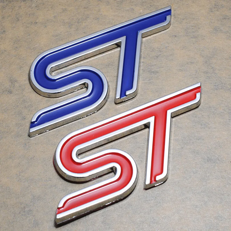 ABS Plastic Emblem ST Sticker Label 3D ST Logo Sticker Sport Style for Ford Focus Fiesta Ecosport Kuga Mondeo Everest Accessory