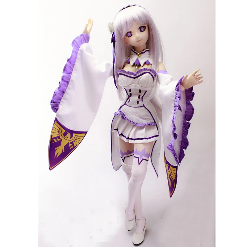 Принимаем заказ COS Re: жизнь в другом мире от zero Emilia Косплей Костюм для 1/3 BJD SD DD DDL кукольная одежда