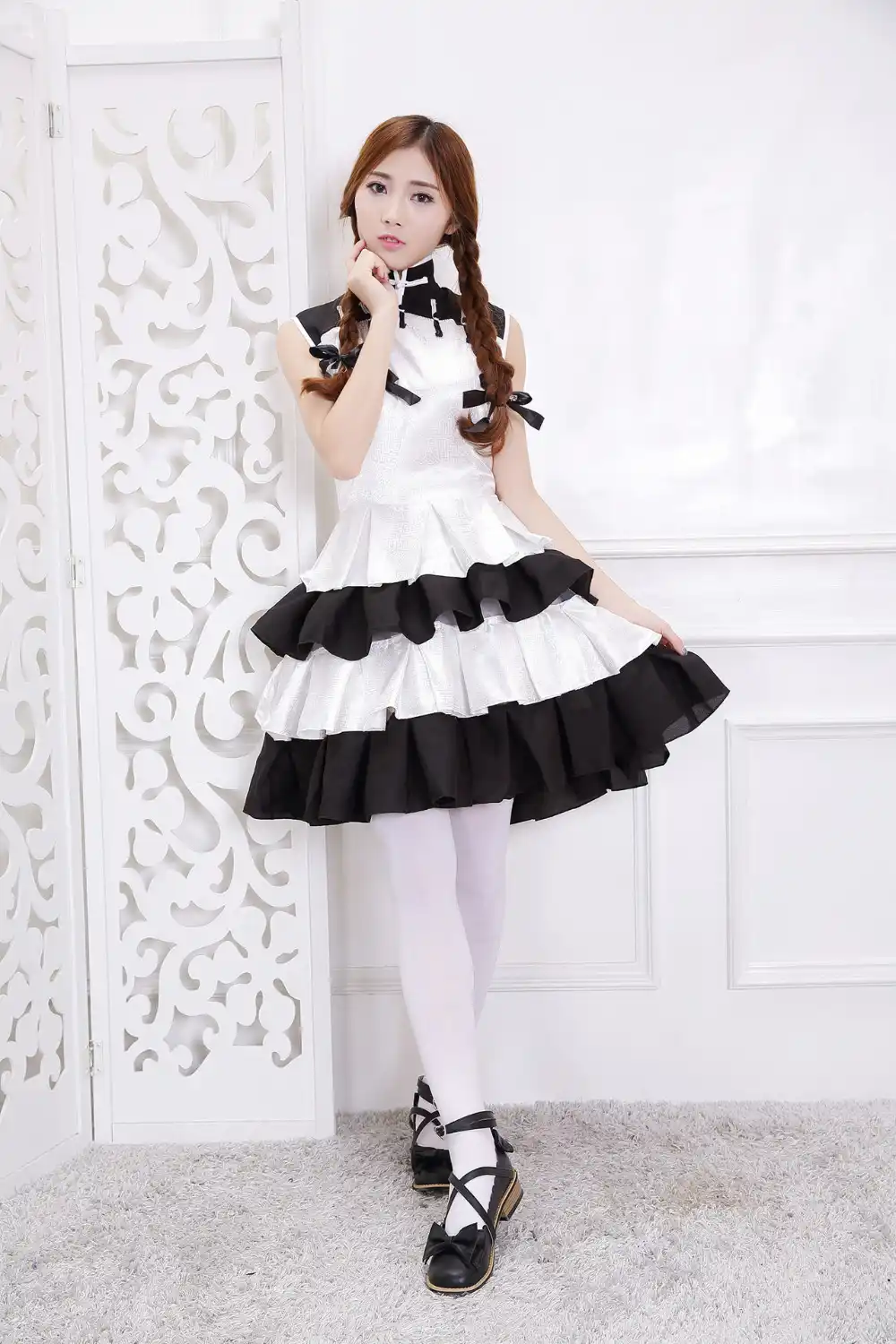 Chinese Qipao Style Japanese Anime Cosplay Maid Lolita Uniform Costume Fancy Kimono Dress For Halloween Party Kimono Uniform Japanese Fancydress Cosplay Costume Aliexpress