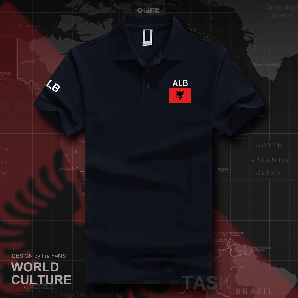 

Republic of Albania ALB Albanian polo shirts men short sleeve brands printed for country 2017 cotton nation team flag casual