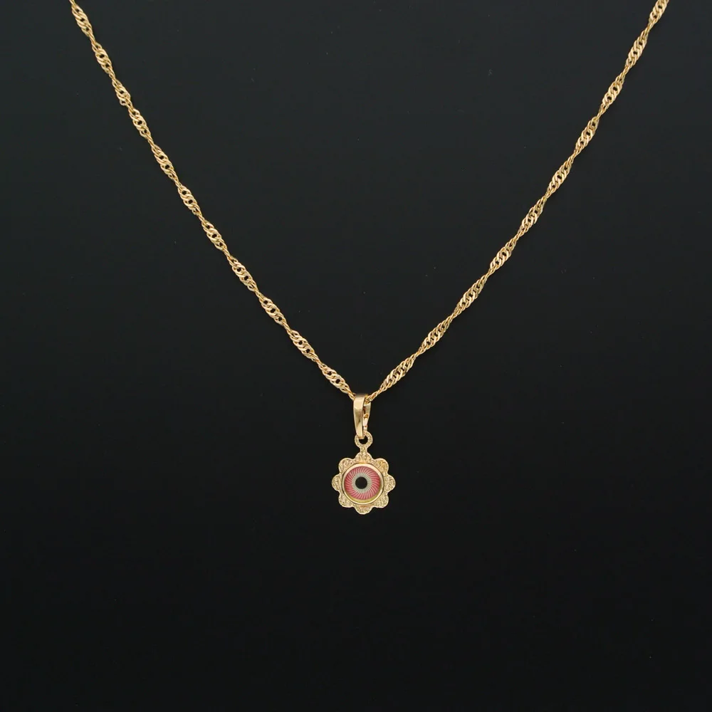 

Devil's Eye Pendant Necklace Women Halloween Gold Evil Charm Jewelry Making Collier Femme Collar Aojo Ciondoli Donna Kolye N0205