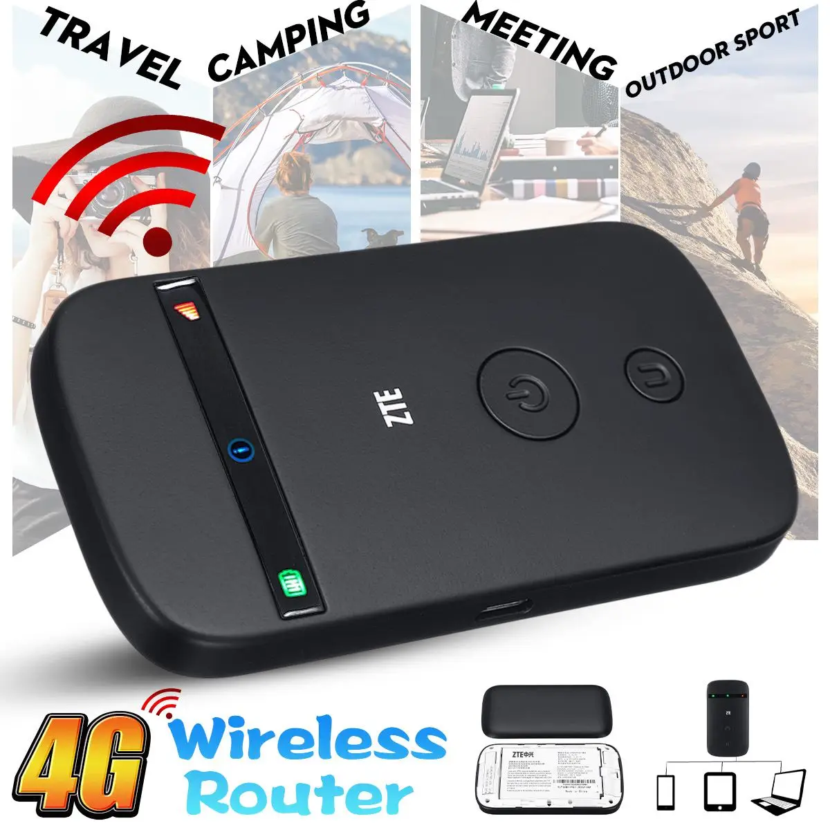 

3g 4g Router WIfi Repeater 100Mbs 802.b/g/n P ocket LTE Wireless Mobile Wifi Hotspot SIM Card Slot LTE-FDD 800 1800 2600mhz