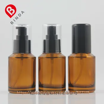 

60ml amber brown(painted) glass bottle with black pump/sprayer,for lotion/perfume/essential oli/moisturizer/facial water