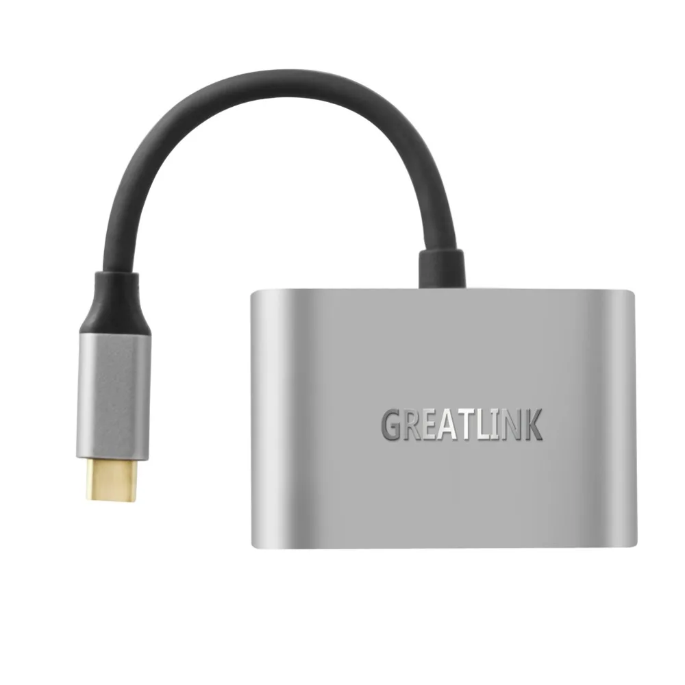 Тип C 3,1 на дисплей Порт DP HDMI 4K сплиттер USB-C type-C 3,0 AUX удлинитель Дисплей порт конвертер Thunderbolt 3 концентратор док-станция