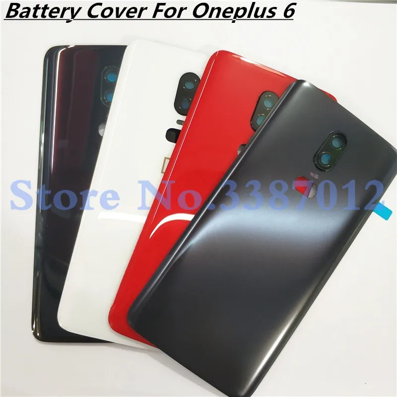

Original 3D Glass For Oneplus 6 six Battery Door Case Back Cover Rear Phone Housing Case For OnePlus6 A6000 Replacement Parts