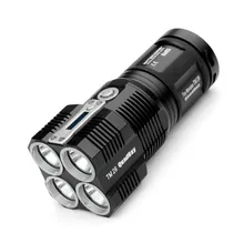 Nitecore TM26 Searching Flashlight 4* Cree Xml2 Led 4000 Scorching Lumens 454M Distance Oled Display Light By 4* 18650 Battery