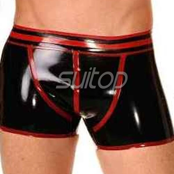 

Suitop nature latex handmade rubber latex hot pants with Y-front