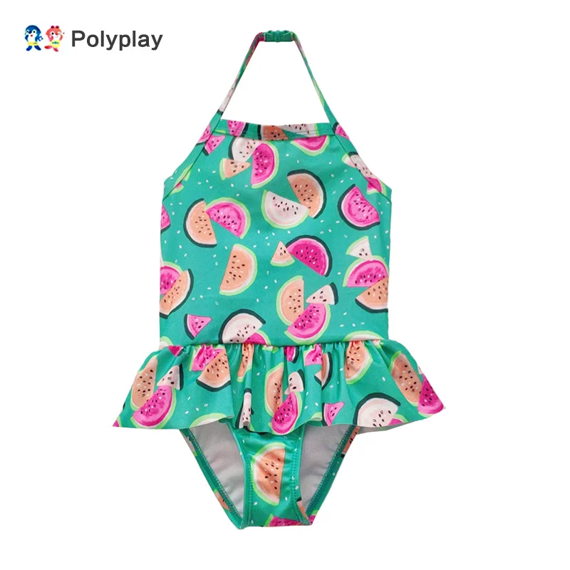 

Cute watermelon style one-piece swimsuit for girls 1-2-3-4-5 years old