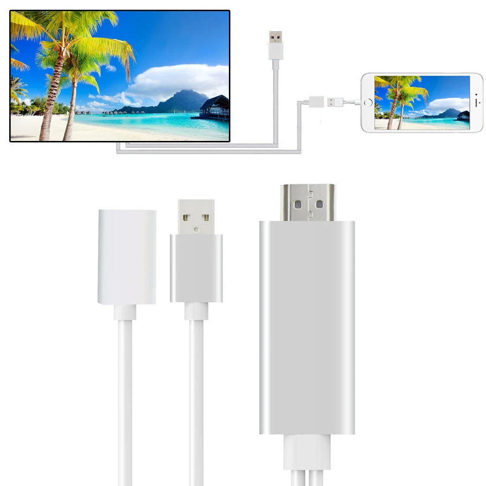 8-контактный HDMI HDTV TV цифровой AV видео адаптер кабель умный для Apple iPhone 7 6 6S Plus ipad Mini 2